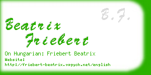 beatrix friebert business card